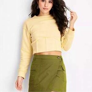 Target Future Collective yellow ribbed sweatshirt